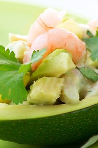 Avocado mit Garnelen Vorspeise