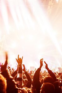 Jubelnden Menge am Festival