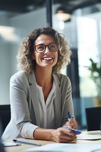 Business woman in a meeting