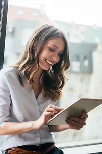 Woman with Tablet